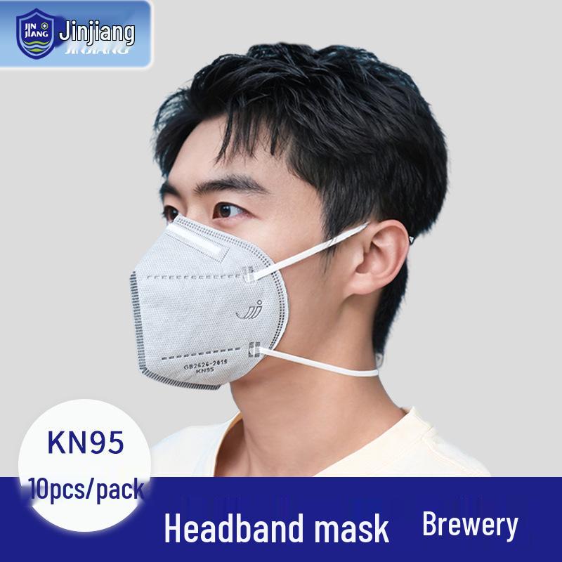 KN95 Carbon Mask with Breathing Valve, Dust & Smog Protection, Head-Mounted for Adults