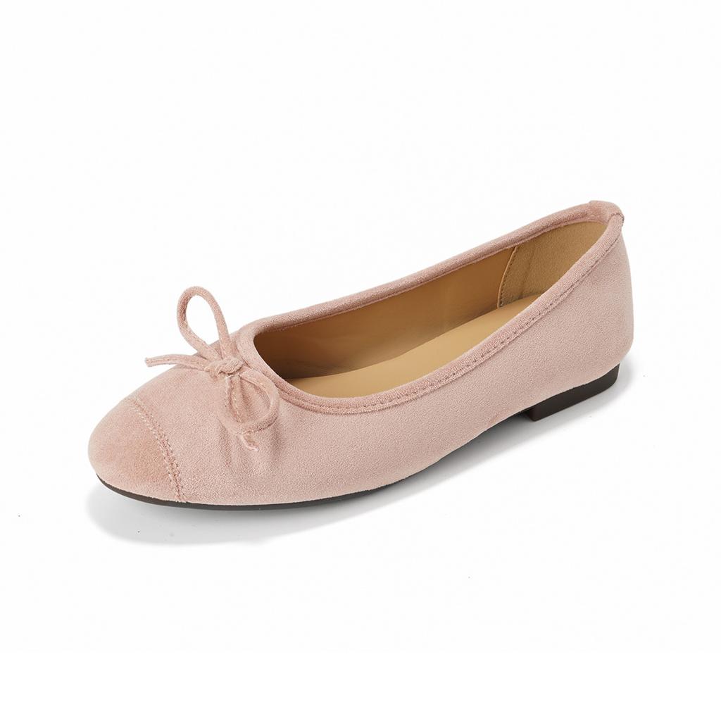 Giant soft flat-soled single shoes women's bow ballet shallow mouth soft sole