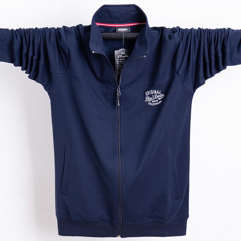 Men's Spring and Autumn Jacket Outdoor Sports Slim Thin Jacket Breathable Warm Running Zipper Sweatshirt Plus Size L-6XL