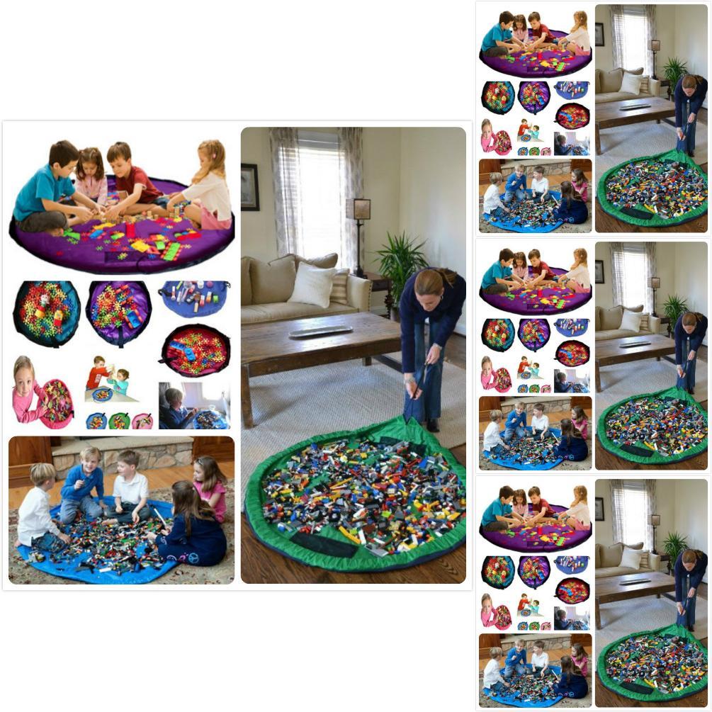 Baby Toy Storage Bag Large Waterproof Play Mat For Travel And Home Organizing