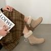 thick-soled plush cotton shoes snow boots women's shoes 2025 new autumn and winter warm short boots Martin boots
