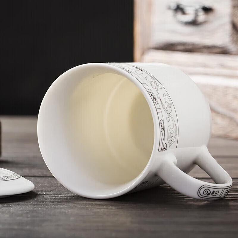 Ceramic Office Conference Cups Set with Lids