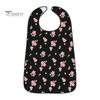Washable Clothing Protector Adult Bib, Waterproof Easy Clean Feeding with Floral Elderly Mealtime Bib Printed, Protector, for Seniors Dining