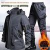 Men's Fleece-Lined Windproof Waterproof Mountaineering Suit