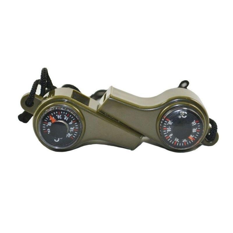 Field Survival Supplies Whistle Compass Magnifying Glass Flashlight