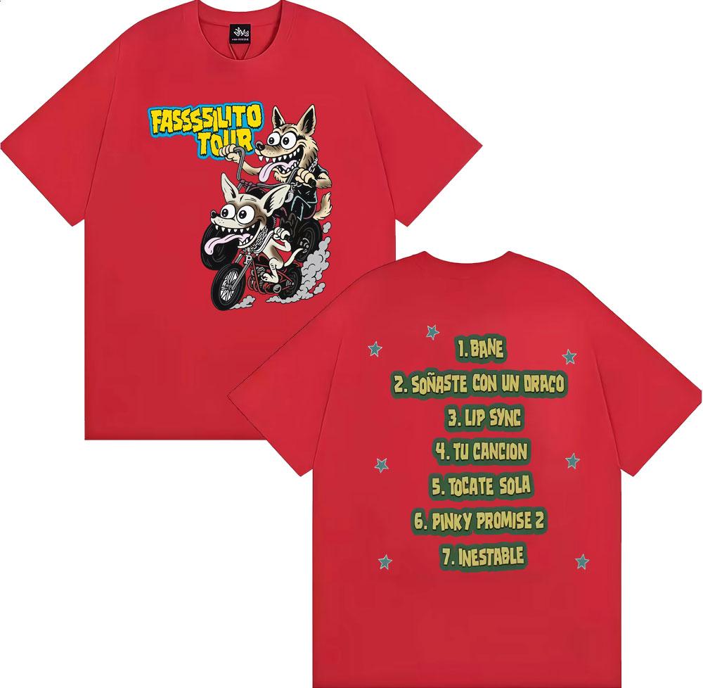 La Panter Lucho Rk Ta Facil 2026 New Album T Shirts Fassssilito Tour Tshirts Unisex Women Fashion Hip Hop Casual Oversized Tshirt