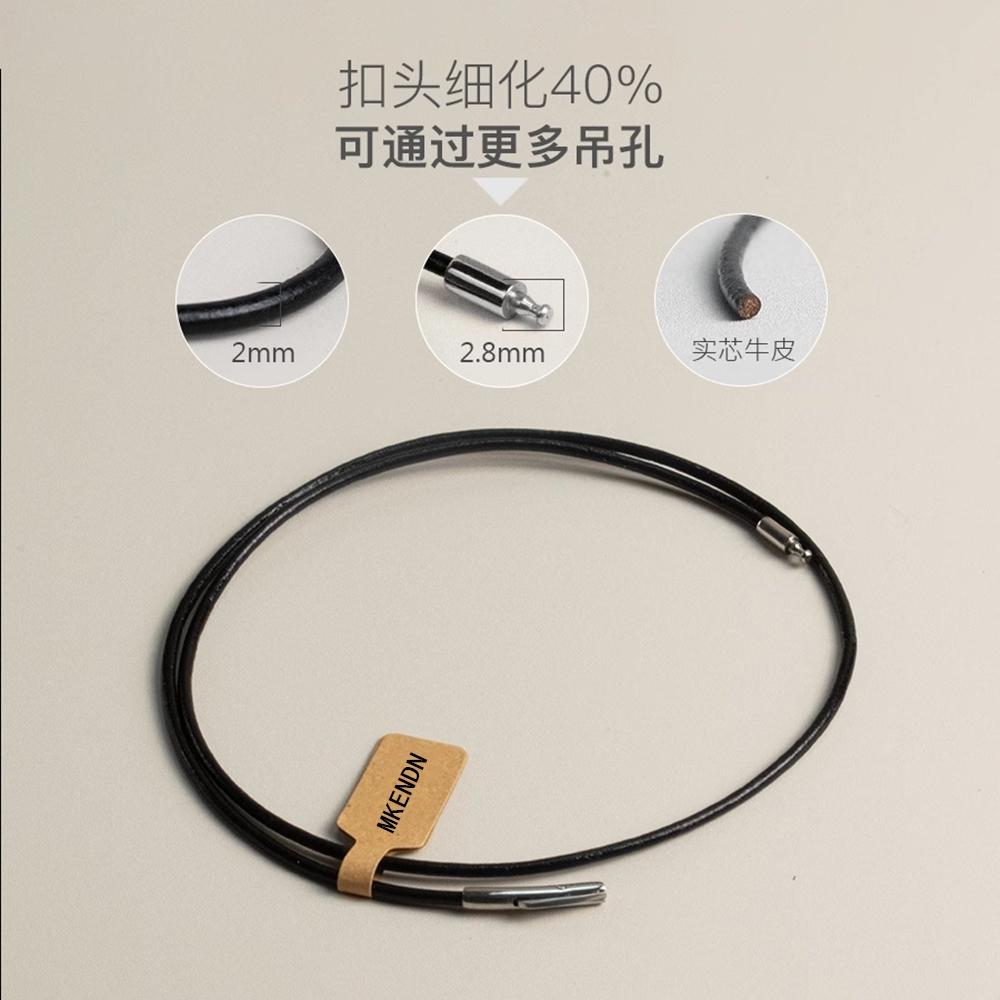 Collana Choker Semplice Fatta a Mano in Pelle di Mucca Primaria Collana in Pelle Chiusura in Acciaio Inossidabile Gioielli da Uomo Donna