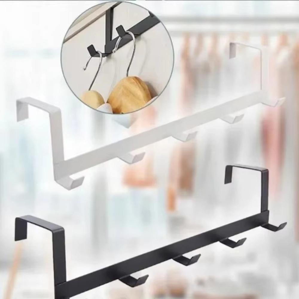 

No Punch Door Storage Hook 5-Link Door Hooks New Wall Hanger Hook білий
