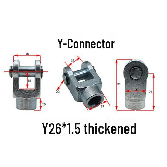 Y-Connector Hydraulic Tie Rod Cylinder Cast Steel Welded Fisheye Y-Fitting HOB I Type