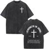 Gewaschene T-Shirts Herren Mode Vintage Oversize T-Shirts Harajuku T-Shirt