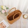 Rattan Woven Basket Rectangular Flower Basket Storage Basket Picnic Basket  Vegetable