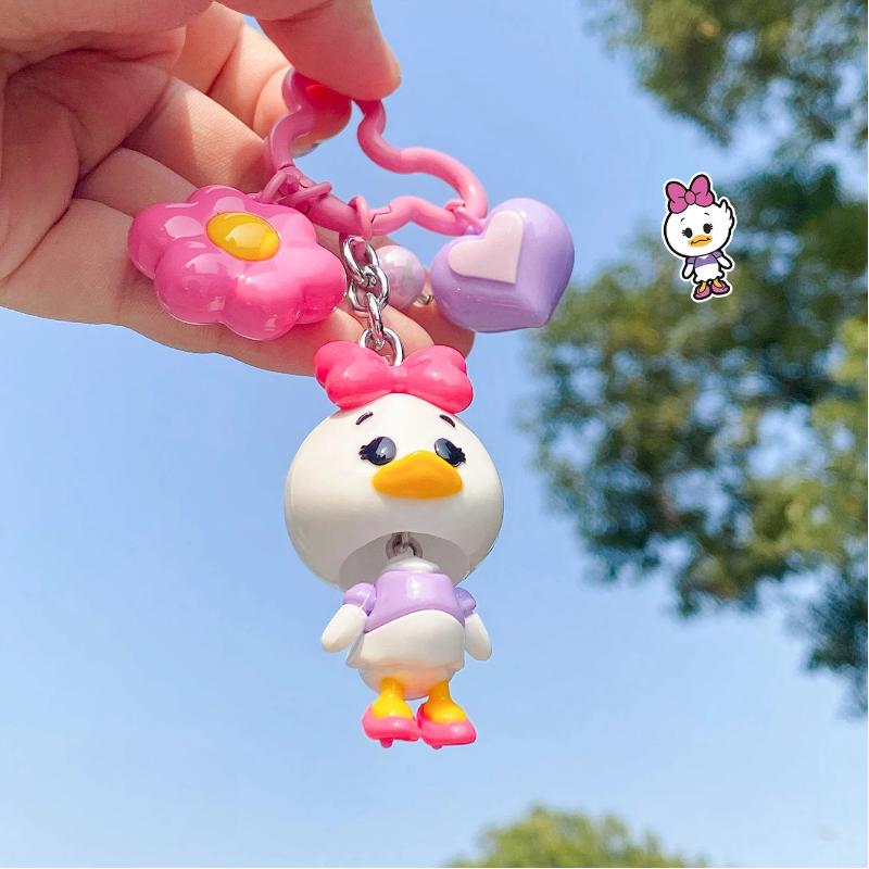Disney Animated Cartoon Mickey Minnie Swing Doll Keychain Animation Peripheral Collection Pendant Creative Backpack Pendant Gift