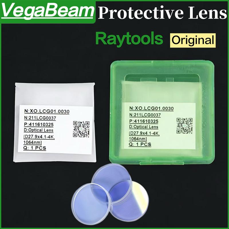 10 PCS set Raytools Original Protective Lens 37x7mm Laser Optical Protection Windows 27.9x4.1mm 211LCG0020 Fiber Cut Head Parts