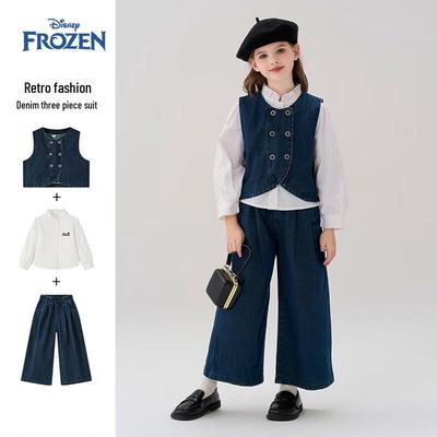 Disney Girls' Sleeveless Denim Two-Piece Set
