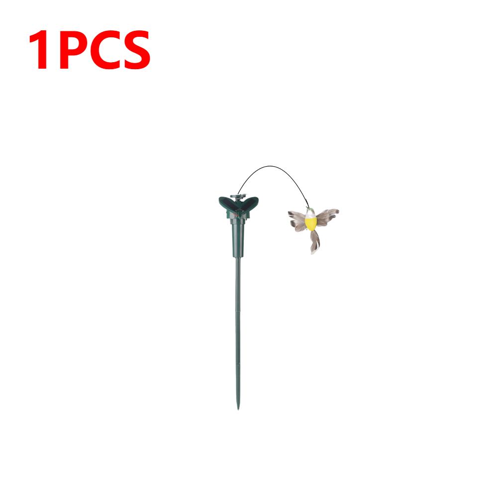 1-5PCS Garden Dancing Ornament Solar Powered Flying Wobble Cute Animal Fluttering Butterfly Ornament Yard Outdoor Lawn Decor