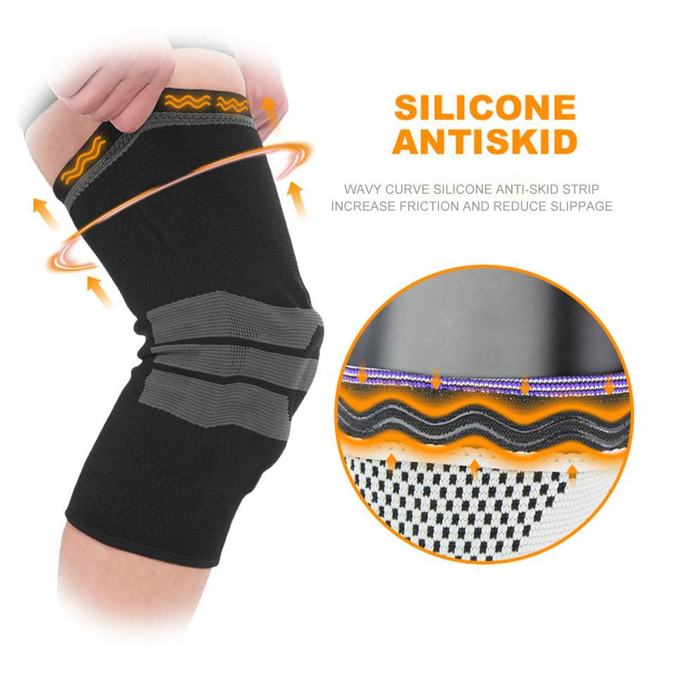 Aolikes Knee Brace Silicone Gel Spring Support For Men Women Workout Meniscus Tear Joint Pain Relief Knee Sleeve