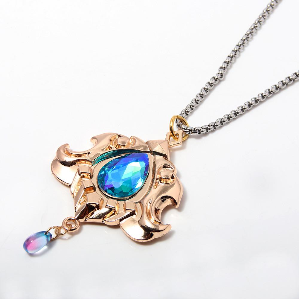 Water Neuvillette Dragon King Judge Crystal Pendant Alloy Necklace Gift Jewelry