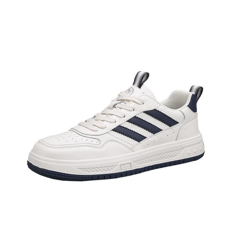 Sports versatile board shoes leather fashion men's shoes spring and summer platform casual wheat trendy shoes