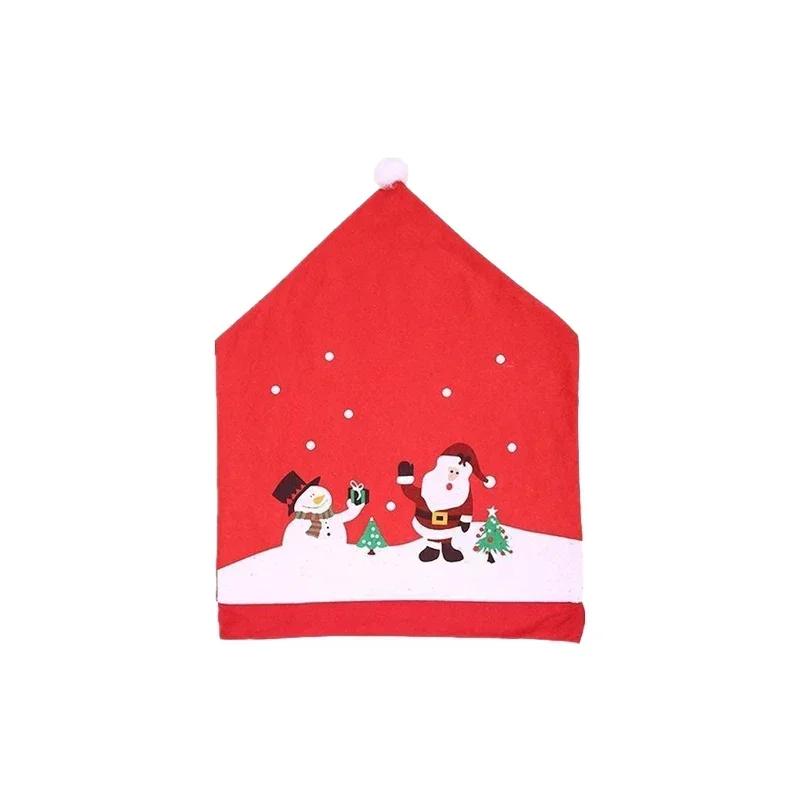 

1/2/4/6PCS Christmas Santa Claus Chair Cover Christmas Decoration Table New Year 2023 Ornament for Home Navidad Noel Xmas Gift
