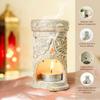 Ritualistischer Gulzar Handgeschnitzter Speckstein Bakhoor Brenner & Aroma Diffusor mit Teelichthalter | Floral Design | 11,5 x 6,5 cm | Heimdekoration, Medit