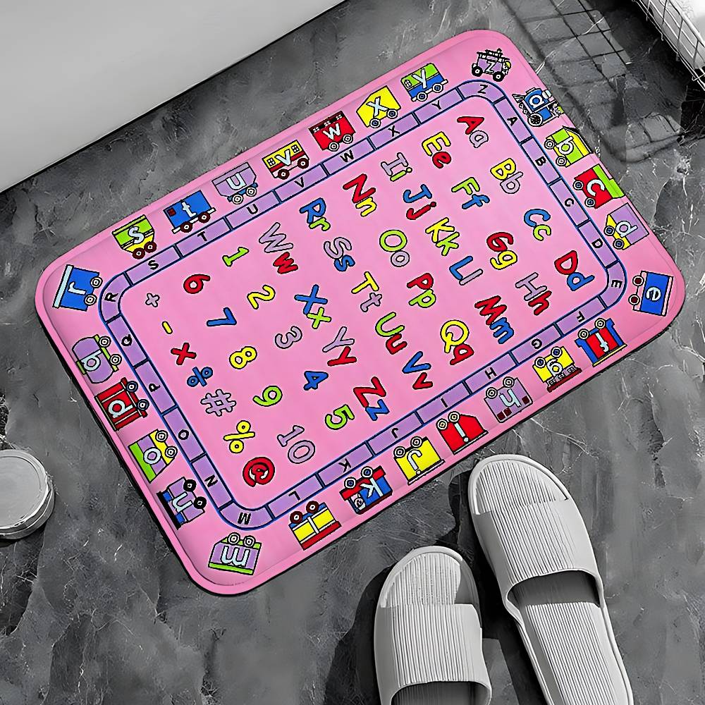 Educational ABC Alphabet Entry Door Floor Mat Festive Decorations Carpet Bathroom Anti-slip Mat Entrance Doormat