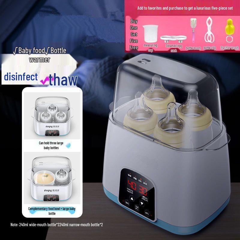 2-in-1 Baby Bottle and Milk Warmer with Thermostat and Sterilizer