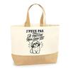 Bag I Can't I Prefer My Shih Tzu I Can't Minimalist | Cotton Tote Bag with Jute Bottom 18 L 48 × 37 × 13 Cm | Market