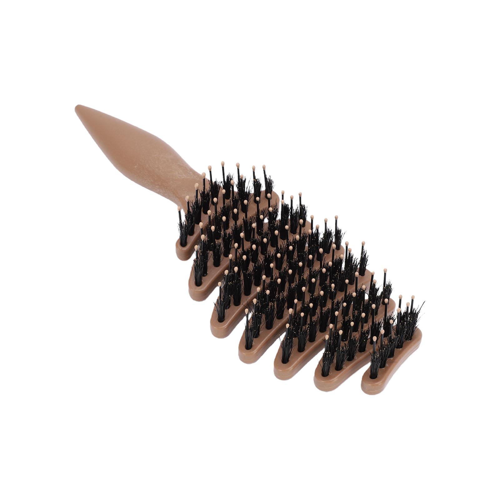 

Curved Hair Brush Blow Drying Detangling Volumizing Ergonomic Handle Hair Brush for Fine Hair Gray