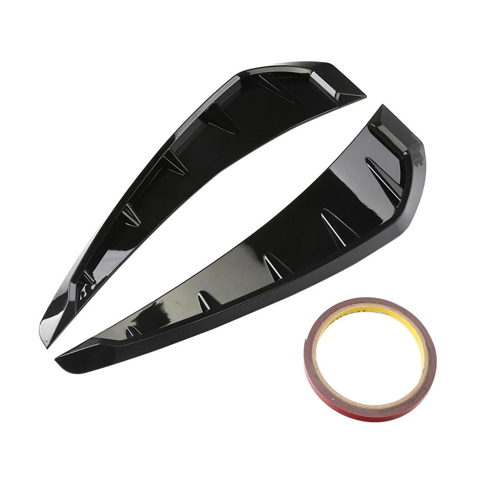 

1 пара автомобильных крыльев, боковые вентиляционные отверстия, комплект молдингов для воздушного потока, наклейки для аксессуаров Honda Civic 2016 2017 2018 Glossy Black