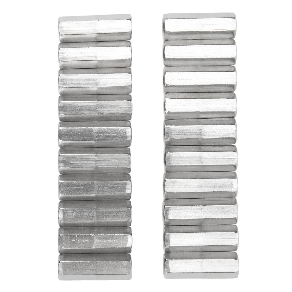 20 Pcs Hex Coupling Nut M5x0.8 L25mm Rust Corrosion Resistance Stainless Steel Threaded Rod Connectors