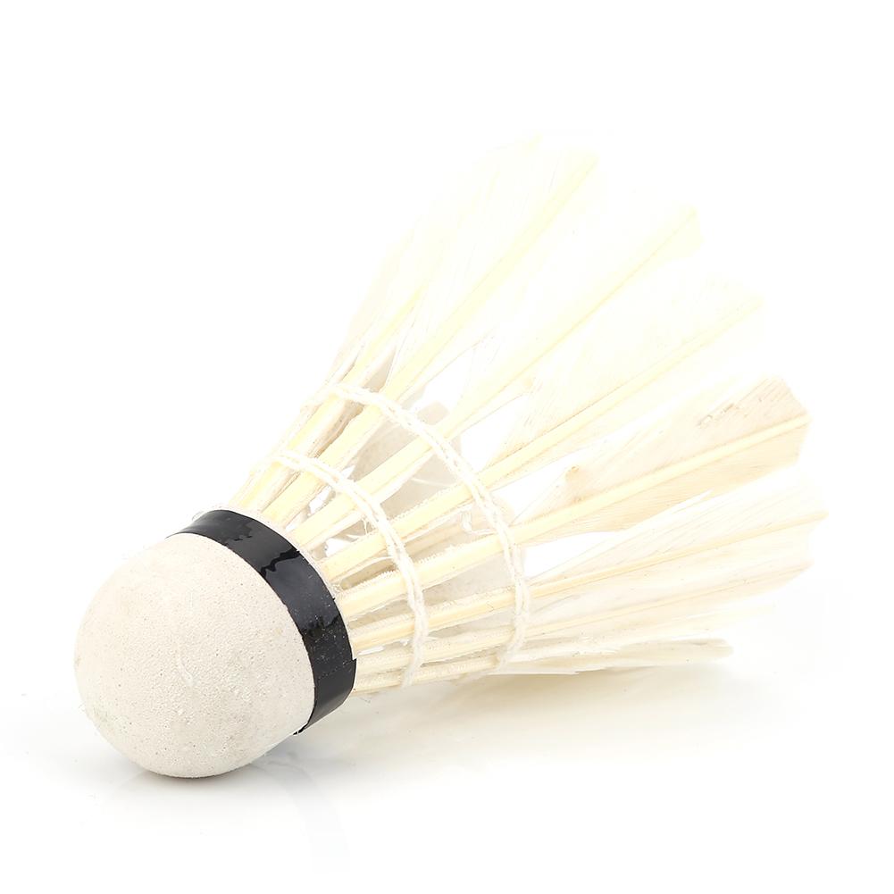 12Pcs/Lot White Fther Badminton s, Good Toughness and Durability, Stable Performance, Portable and Lightweight, for Practice and Casual Pl