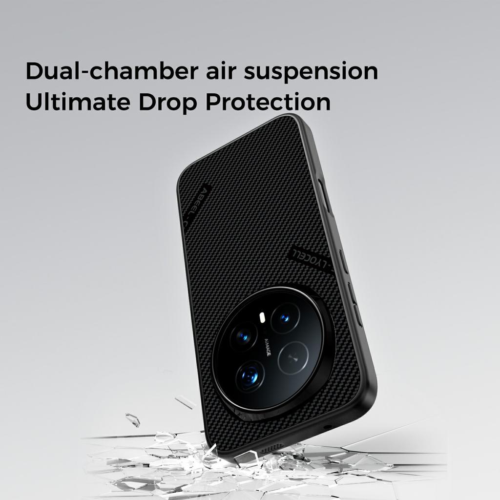 ABEEL CF-Lyocell Serie Für Honor Magic8 Pro 5G Magnetische Hülle Mikrofaser + PC + E-TPU Handyhülle