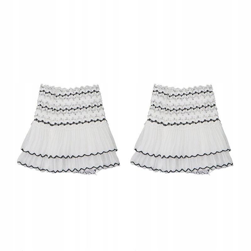 elegant white false CUFFS SLEEVES chic wrist DECORATIONS