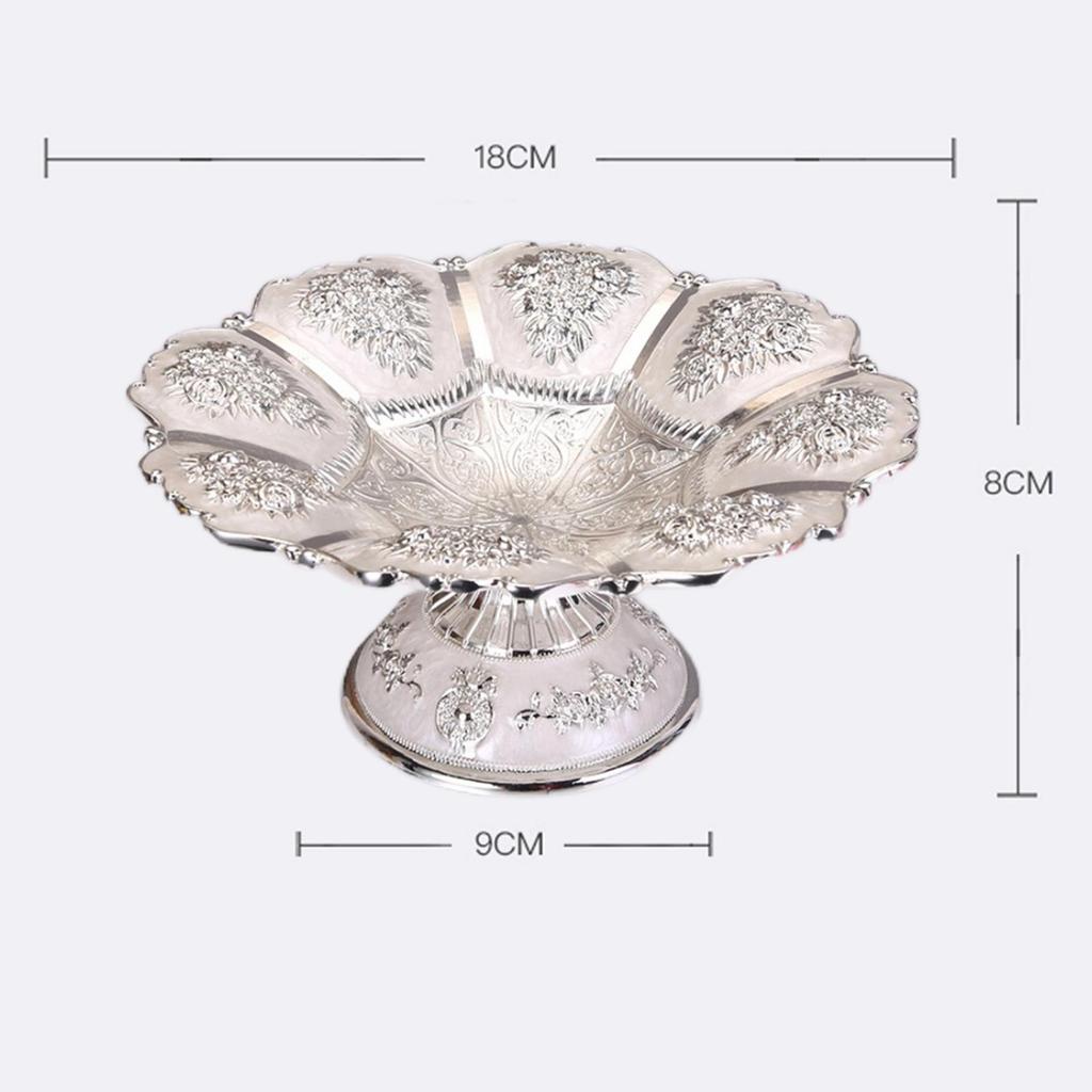 Gorgeous Fruit Tray Reusable Metal European Style Alloy Dip Bowls Snack Dish Pastry Plate for Chocolate Club Candy Cookies Fruit