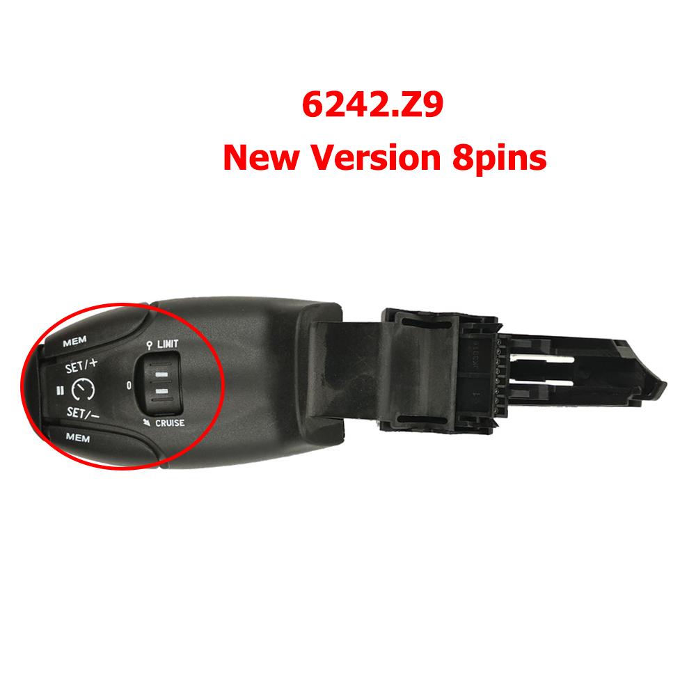 6242Z8 6242.Z9 Cruise Control Stalk Switch With Speed Limit For Peugeot 307 308 408 206 207 301 3008 for Citroen 6242Z9 6242.Z8