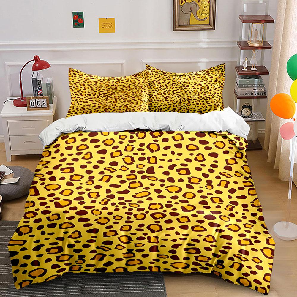 Leopard Print Pattern. Bedding Sets Duvet Cover Sets Duvet Covers Pillowcases(1 * Duvet Cover 2 * Pillowcases Without Duvet Insert)