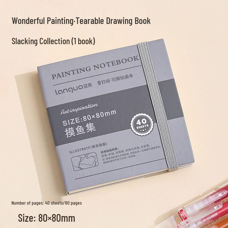 Blue Fruit Ink-Proof Portable Acrylic Watercolor Notebook - Thickened and Tearable for Drawing and Painting Smooth Paper/Portable