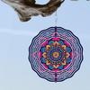1pc 3D Mandala Wind Spinner, Metal Garden Hanging Ornament, Outdoor Pendant Wind Chime, No Power Needed