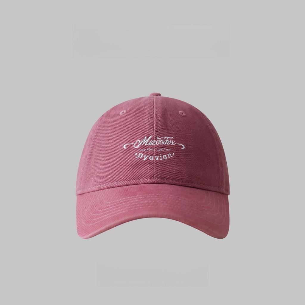 Embroidered Letter Baseball Cap for Female Birthday  Wide Brimmed  Slimming  Soft Top Hat Pure Cotton  Versatile  Baseball Cap for Male