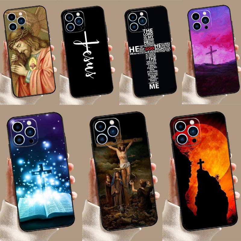Jesus Cross Case For Samsung Galaxy S24 Ultra S9 S10 S20 S21 S22 S23 Plus S25 FE S25 Ultra Cover Coque