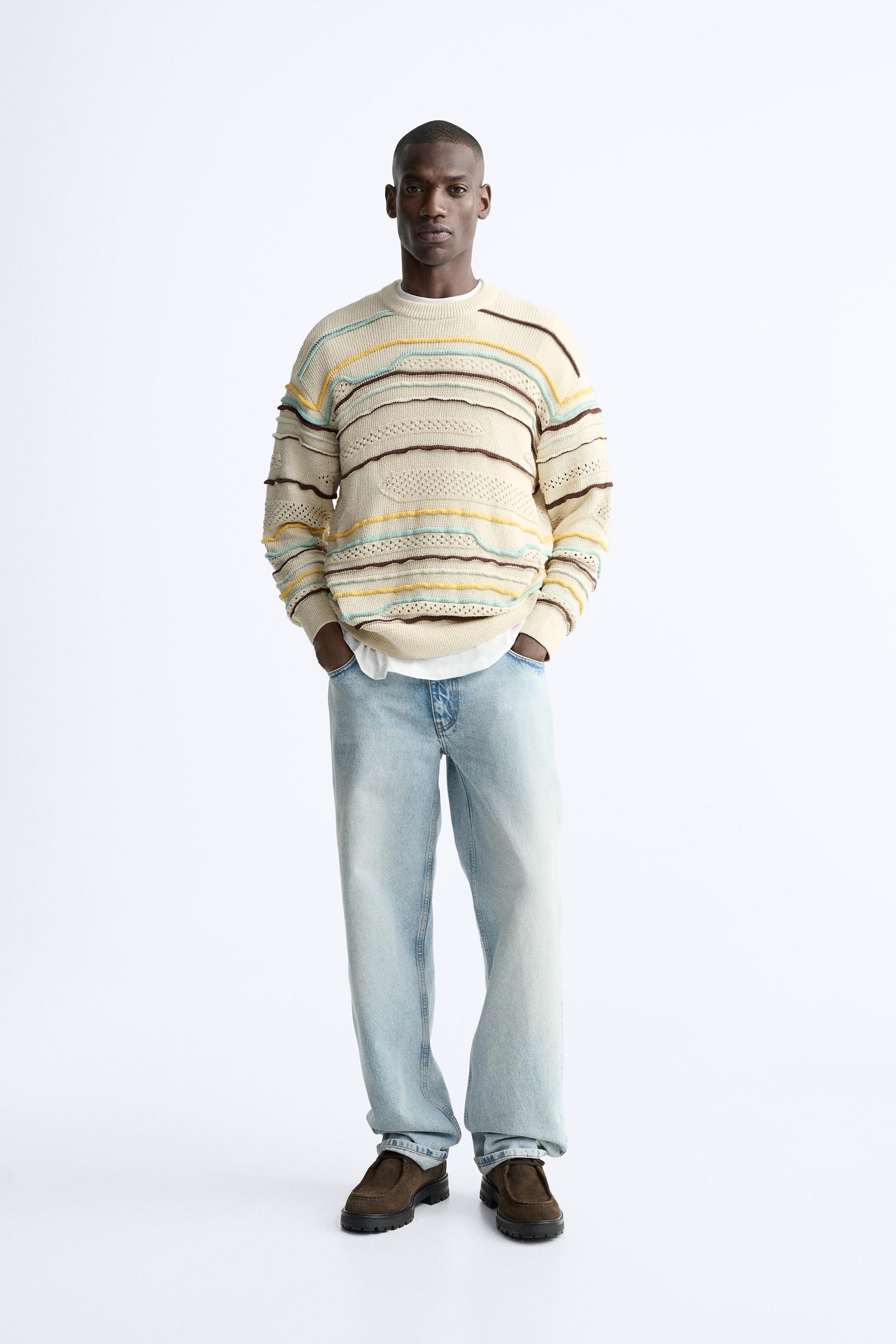 

СВИТЕР С РЕЗКИМИ ПОЛОСАМИ