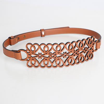 1 Pc Women PU Leather Belt Decorative Girdle Soft Leather Wide Belt Hollow Out Waistbands Bowknot Wide Waist Belt Casual ZH