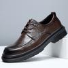 Spring and summer new leather hollowed-out leather shoes men's formal wear business breathable casual groom wedding shoes men's trend