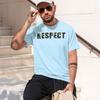 2026 New Model Unisexs Summer 100 Cotton Fashionable Casual Loose Plus Size Respect Letter Printed Sports Round Neck Short Sleeve