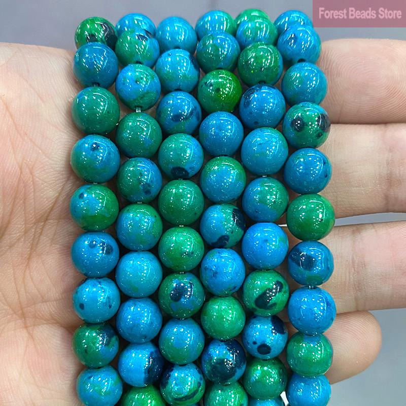 Natural stone Beads Blue Tiger Eye Round Loose Beads Diy Charm Bracelet Earrings for Jewelry Making 15" Strand 4/6/8/10/12/14mm