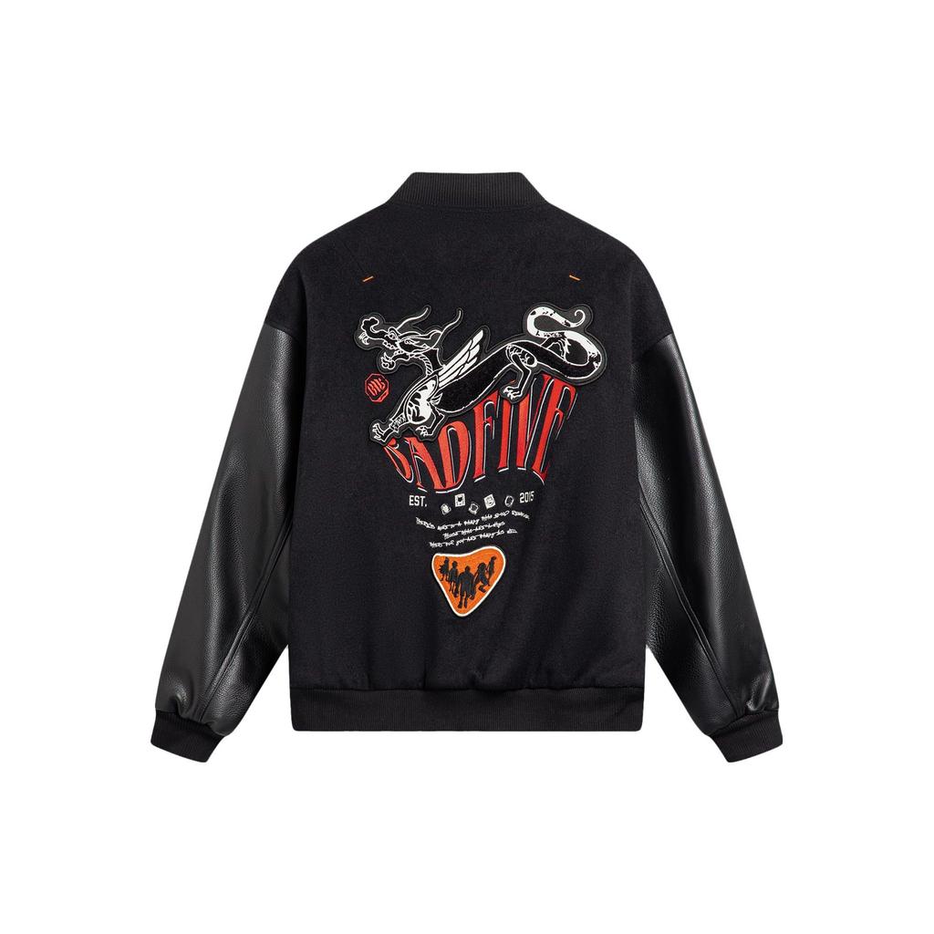 Li-Ning Badfive Series Polyester Digital Casual Sports Single-Breasted Long Sleeve Jacket Men Jacket Black AJMU013-1