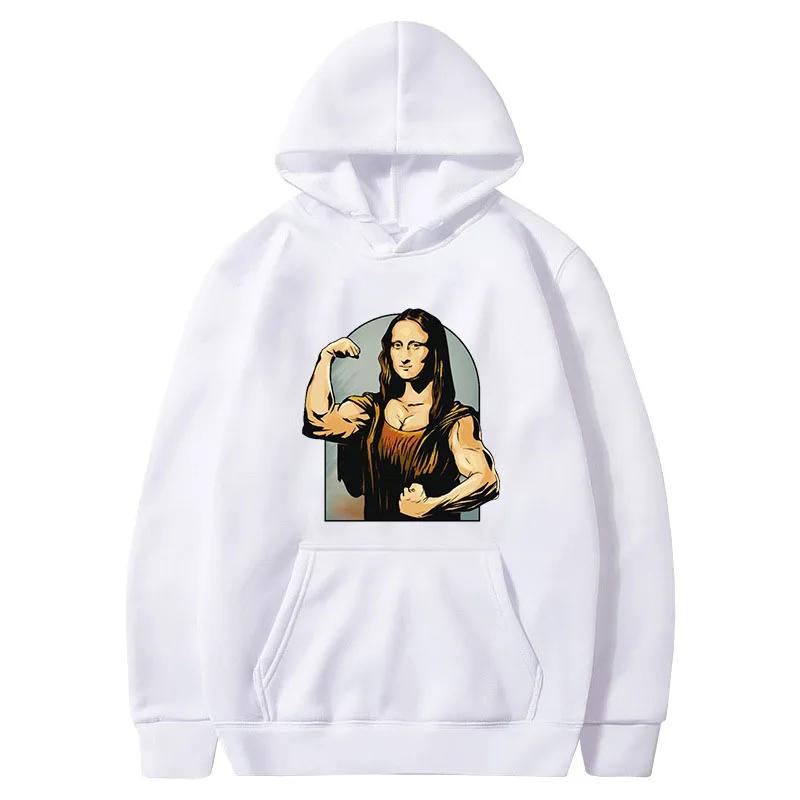 

2025 Весна и Осень Женская Унисекс Толстовка Модная и Интересная Печатная Женская Унисекс Пуловер Повседневная Простая Толстовка XXXL белый