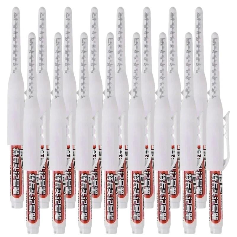 45mm Waterproof Deep Hole Marker Pens Long Nib Head Carpenter Pen Black/Blue/white Ink for Multi-Purpose Woodworking Hand Tools