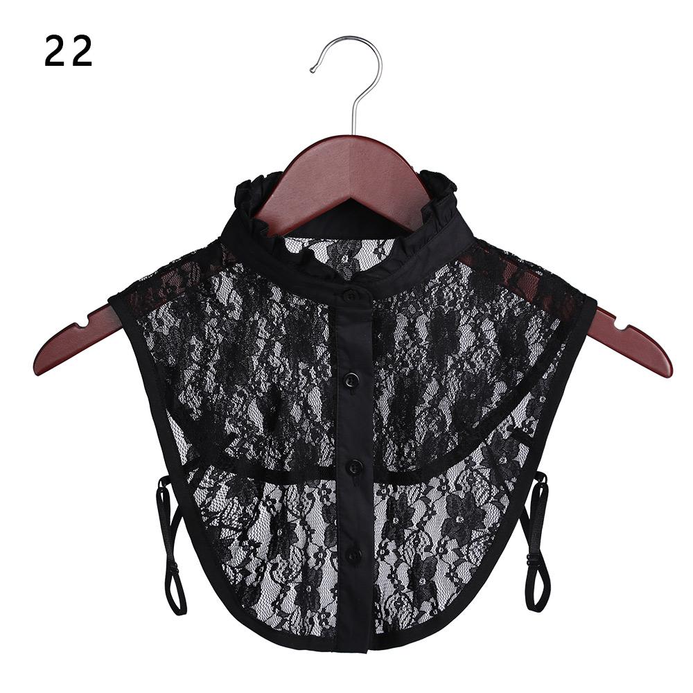 Classic Women Cotton Lace Fake Collar Vintage Detachable Clothes Accessories Lapel Blouse Top Shirt Collar False Collar DropShip