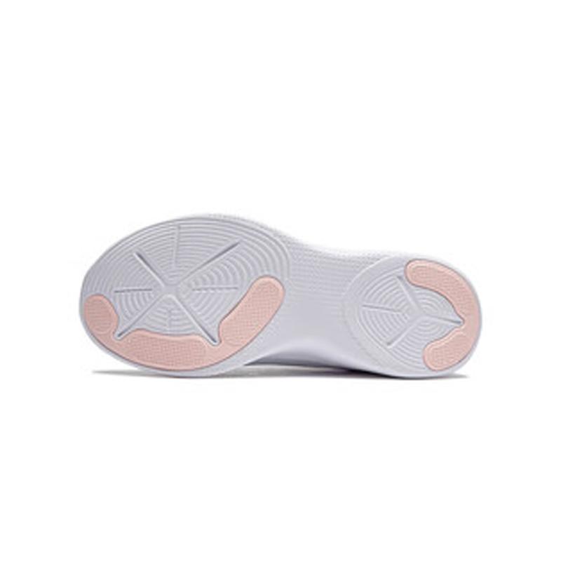 Li Ning Kids Comfortable Versatile Non-Slip Shock Absorption Support Low-Top Casual Shoes Kids Casual Shoes White Purple YKCU056-2